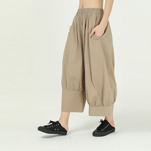 [EAM] High Elastic Waist Green Pleated Long Wide Leg Trousers New Loose Fit Pants Women Fashion Tide Spring Autumn 2020 1T143