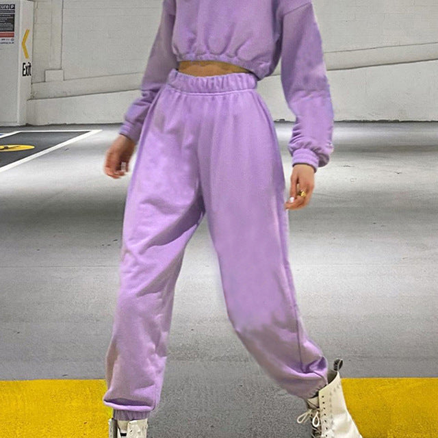 Rockmore Harajuku Joggers Wide Leg SweatPants Women Trousers Plus Size High Waist Pants Streetwear Korean Casual Pant Femme Fall